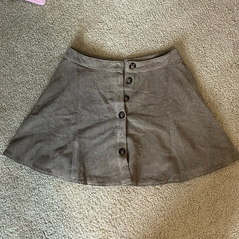 Corduroy button skirt